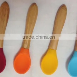 Bamboo Silicone Spoon With Bamboo Handle thumbnail-1
