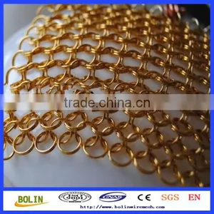Golden Color Stainless Double Circular Ring Meshes for Custains thumbnail-4