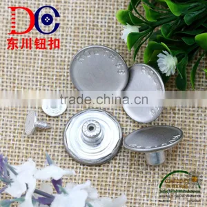 Factory Selling Custom Logo Silver Button Cover Metal Jeans Button thumbnail-3