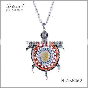 2015 Funky Pendants Necklace,tortoise Gold Chain Necklace thumbnail-1