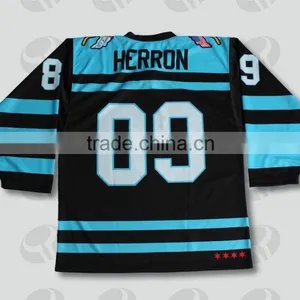 2016 Wholesale Team Set Sublimated Custom Blank Ice Hockey Jerseys thumbnail-4