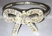 925 Sterling Silver Bow Tie Ring SC071 thumbnail-1