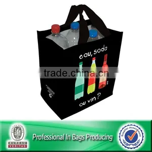 100% Recycled Non Woven 6 Bottle Shopping Bag thumbnail-4