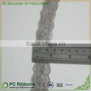 1" Good Quality Grey Stretch Lace thumbnail-1