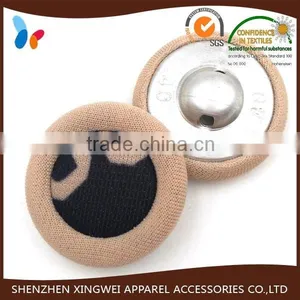 Custom Two Colors Metal Covered Button With Shank thumbnail-1