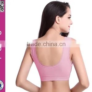 Wholesale Factory Price New Arrivial Padded Sexy Seamless Yoga Sport Bra thumbnail-1