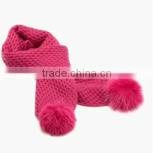 Women's Fox Pom Pom Scarf thumbnail-1