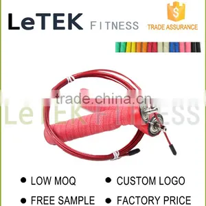Double Under Adjustable Cable Wire Speed Rubber Jump Rope thumbnail-1