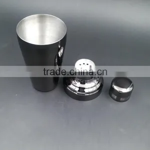 Black Japanese Style Stainless Steel Cocktail Shaker 510ml and 410ml thumbnail-2