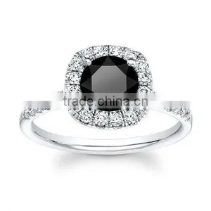 Natural Black Diamond Ring In All Sizes and Custom Desingns thumbnail-1