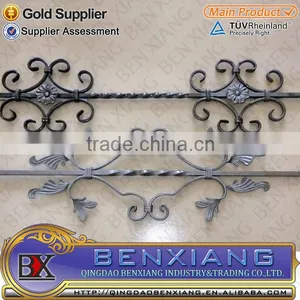 Iron Main Gate Decorative Wrought Iron Picket Steel Bar Fence Railing thumbnail-4