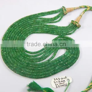 Emerald Gemstone Beads Necklace Precious Gift Necklace thumbnail-1