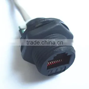LLT Rj45 Panel Mount Connector Soldered With Network Cable thumbnail-1