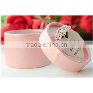 Popular Custom Cardboard Hat Boxes Round Wedding Candy Paper Tube, Gift Boxes Wedding Favours thumbnail-3