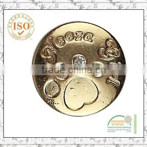 Fashion Rhinestone Metal Jeans Button thumbnail-1