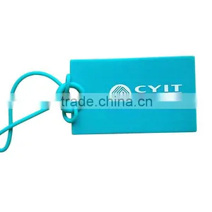 Customized Logo HOT Suitcase Silicone Luggage Tags ID Address Holder Silicone Identifier Label thumbnail-6