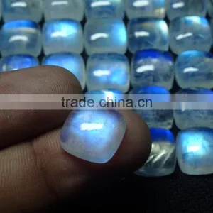 Beautifull Rainbow Moonstone 12x12mm Cushion Cut With Nice Blue Flash Natural Gemstone thumbnail-1