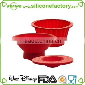 High Quality Non-stick Silicone Jumbo Cupcake Mold With Cover thumbnail-3