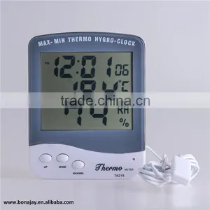 Digital Out/In Digital Hygro Thermometer With Alarm Clock thumbnail-1