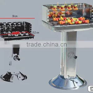 En Standard Round Stainless Steel Charcoal Bbq Grill With Adjustable Height thumbnail-1