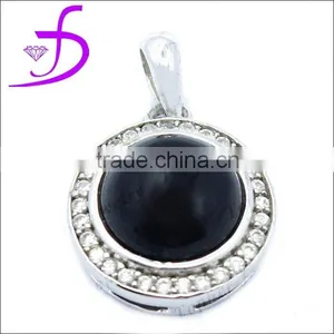 2014 New Design Silver Jewelry Pendant Wholesale Natural Stone Pendant thumbnail-1