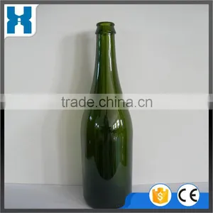 CUSTOM MADE GREEN GLASS WINE BOTTLE CORK LID 750ML thumbnail-1