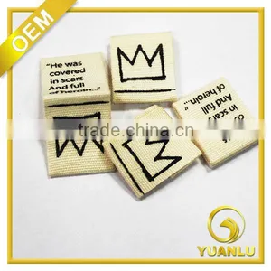 Center Fold Woven Print Label Printed Garment Label thumbnail-3
