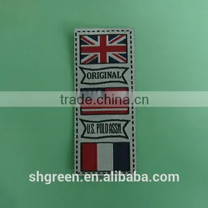 Custom Flag Design Woven Patch With Sewing Lines thumbnail-1