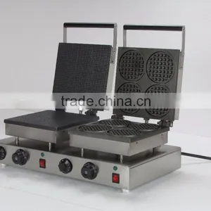 Double Head 220v Commercial Electric Rectangle Cone Waffle Baker _round Waffle Maker thumbnail-4