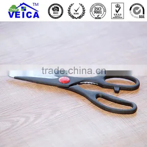 Multi-functional Scissors Stainless Steel Scissors Black PP +red Button thumbnail-2