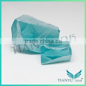 Manufacturers China Factory Blue Topaz Rough Synthetic Aquamarine Stones for Sale thumbnail-1