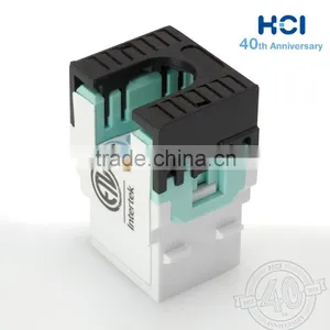 Network Solution ISO RJ45 8P8C UTP 180Degree Cat 6A Keystone Jack thumbnail-6