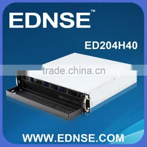 ED204H40-D Short Depth 400mm 4 Bay Hot Swap 2U Server Case for VOIP Gateways thumbnail-1