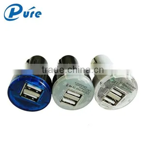 Mini Pacifier ABS Car Charger for Smartphone , Portable Car Charger With Dual Usb Powerbank for Tablet PC thumbnail-5