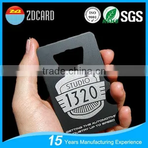 Bulk Stainless Steel Custom Logo Metal Bottle Opener Business Card thumbnail-1