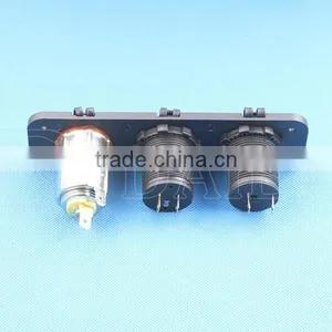 3 Gang Panel Mounted USB Controlled Power Socket Car Cigarette Lighter Plug thumbnail-3