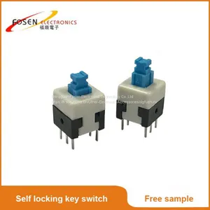 8*8mm 6 Pin Self Locking Push Button Switch PB-22E09A thumbnail-2