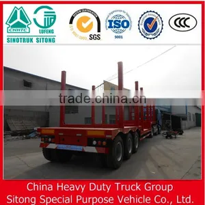 China Farm Trailer 70T Wood Transport Semi Trailer for Sale thumbnail-5