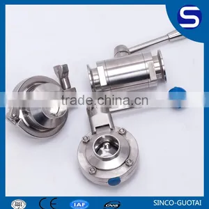 SS304 316 Sanitary 1 Inch Butterfly Valve thumbnail-1