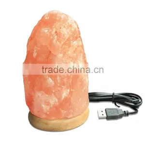 USB Salt Himalayan Natural USB Salt Lamps 1 Kg 2.5 Lbs 3.5 x 3.5 x 6 Inches 5 Feets Cord Bulb LED Base thumbnail-1