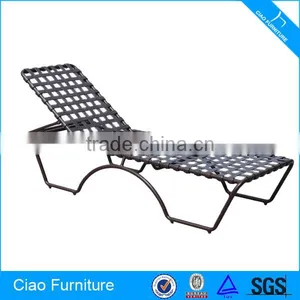 Flat Rattan Net Weaving Sun Lounger thumbnail-1