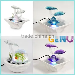 Fengshui Fish Tank Turnover Water Fountain for Table Decoration thumbnail-1