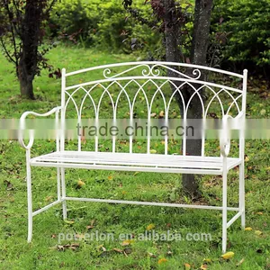 Wrought Iron Arm Chair Outdoor Garden Use Antique Vintage Style thumbnail-2
