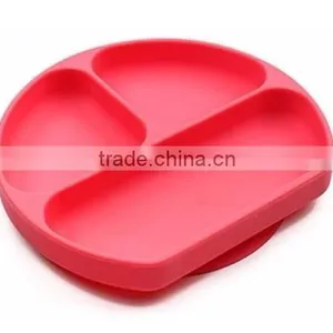 Silicone Grip Dish,Silicone Kids Strong Suction Base ,Feeding Plate thumbnail-4
