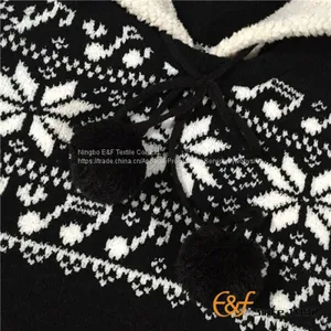 Long Section Sweater With Snowflake Jacquard for Girl thumbnail-3