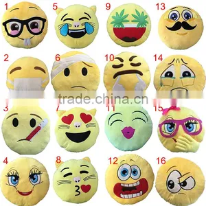 Wholesale Sew Plush Emoji Cushions Stuffed Toys, Custom Whatsapp Emoji Pillow thumbnail-1