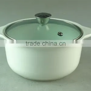 Cream Ceramic Soup Tureen With Glass Cover/lid in Stocklot for Home Use thumbnail-1