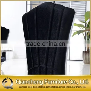 Fancy Black Velvet Dining Chair for Hotel thumbnail-6