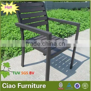 Grey Plastic Wood Arm Chair Cheap Outdoor Chairs thumbnail-1