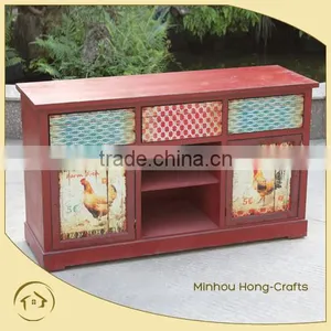 Living Room Furniture Wood Corner Cabinet thumbnail-1